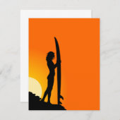 Einladung von Surfer Girl (Vorne/Hinten)