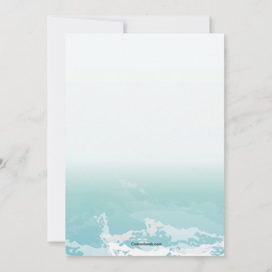 Einladung von Surfer-Männchen (Rückseite)