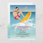 Einladung von Surfer-Männchen (Vorne/Hinten)