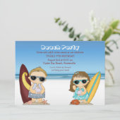 Einladung von Surfern mit halbem Ziel (Stehend Vorderseite)