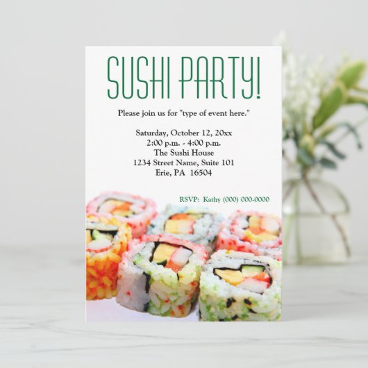 Einladung von Sushi (Stehend Vorderseite)