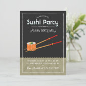 Einladung von Sushi Birthday (Stehend Vorderseite)