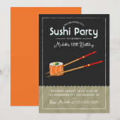 Einladung von Sushi Birthday (Vorne/Hinten)