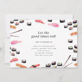 Einladung von Sushi Birthday (Vorderseite)