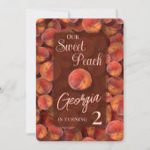 Einladung von Sweet Peach zum Geburtstag (Vorderseite)