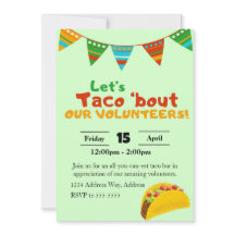 Einladung von Taco Bar Volunteer