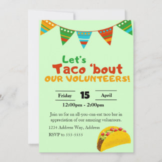 Einladung von Taco Bar Volunteer
