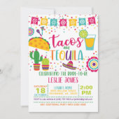 Einladung von Tacos & Tequila Bridal Dusche - Wh (Vorderseite)