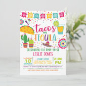 Einladung von Tacos & Tequila Bridal Dusche - Wh (Stehend Vorderseite)