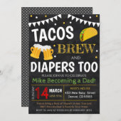 Einladung von Tacos und Bier Baby Dusche (Vorne/Hinten)