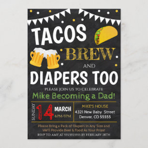 Einladung von Tacos und Bier Baby Dusche
