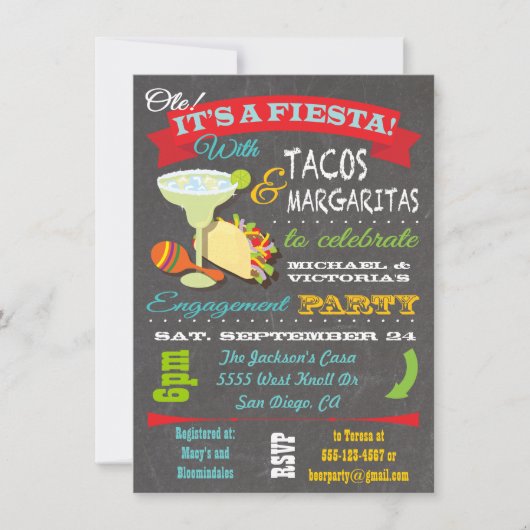 Einladung von Tacos und Tequila (Vorderseite)