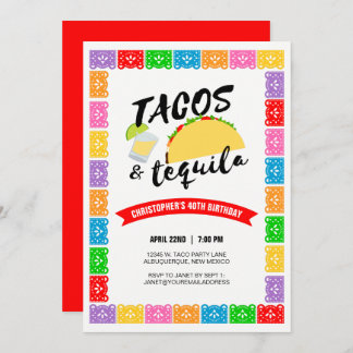 Einladung von Tacos und Tequila zum Geburtstag