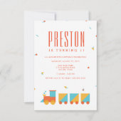 Einladung von Tangram Train zum Geburtstag (Vorderseite)