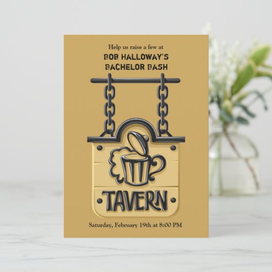 Einladung von Tavern Sign (Stehend Vorderseite)