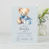 Einladung von Teddy Bear Baby Shower kann frühzeit (Stehend Vorderseite)