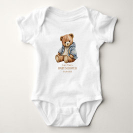 Einladung von Teddy Bear Baby Shower kann frühzeit Baby Strampler