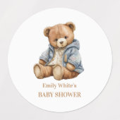 Einladung von Teddy Bear Baby Shower kann frühzeit Etiketten (Design 2)