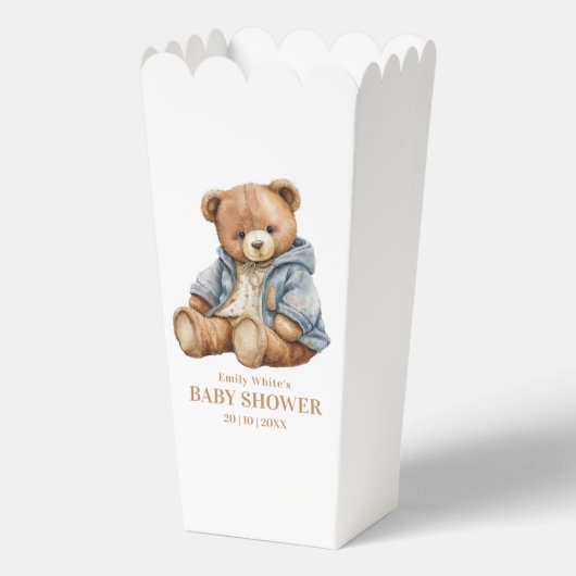Einladung von Teddy Bear Baby Shower kann frühzeit Geschenkschachtel (Rückseite)