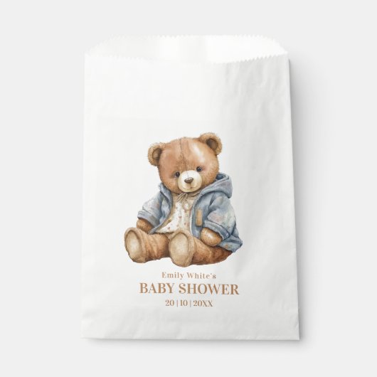 Einladung von Teddy Bear Baby Shower kann frühzeit Geschenktütchen (Vorderseite)