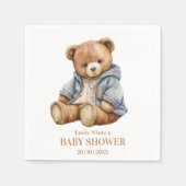 Einladung von Teddy Bear Baby Shower kann frühzeit Serviette (Vorderseite)