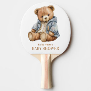Einladung von Teddy Bear Baby Shower kann frühzeit Tischtennis Schläger
