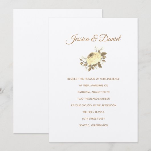 Einladung von Temple Wedding (Vorne/Hinten)