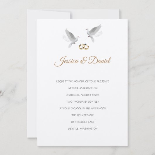 Einladung von Temple Wedding (Vorderseite)