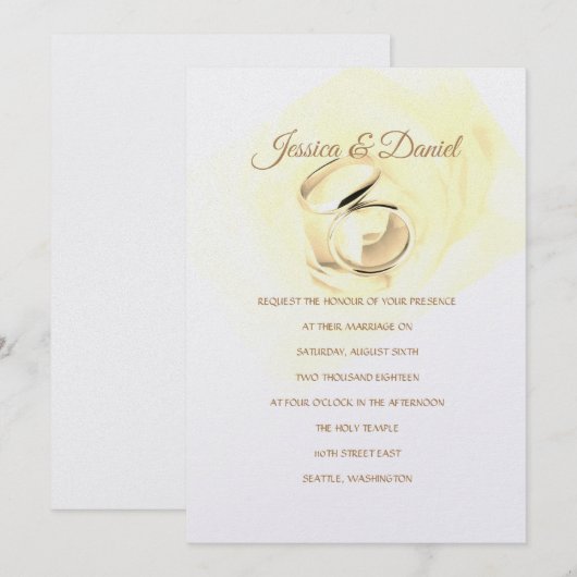 Einladung von Temple Wedding (Vorne/Hinten)