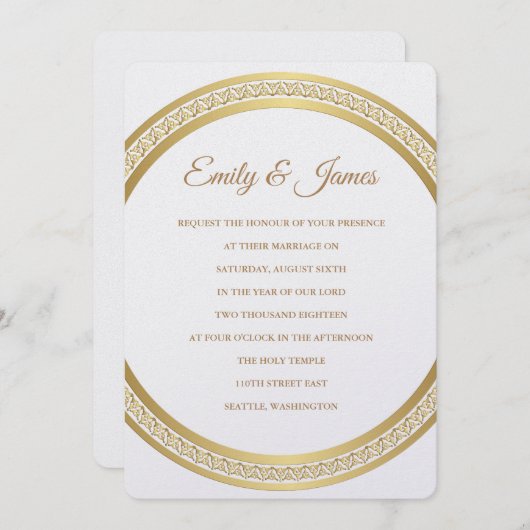 Einladung von Temple Wedding (Vorne/Hinten)