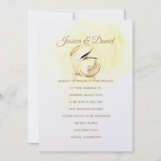 Einladung von Temple Wedding (Vorderseite)