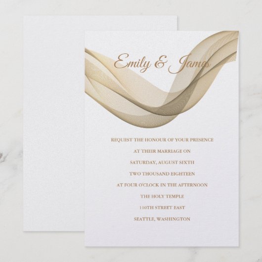 Einladung von Temple Wedding (Vorne/Hinten)