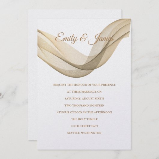 Einladung von Temple Wedding (Vorne/Hinten)