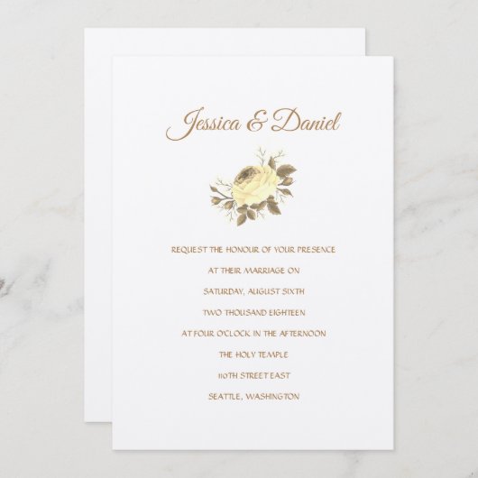 Einladung von Temple Wedding (Vorne/Hinten)