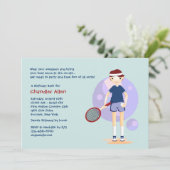 Einladung von Tennis Kid (Stehend Vorderseite)