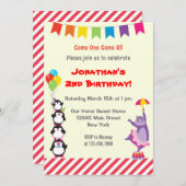 Einladung von Tieren Circus Children (Vorne/Hinten)