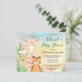 Einladung von Tieren mit Virtual Baby-Dusche (Stehend Vorderseite)