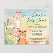 Einladung von Tieren mit Virtual Baby-Dusche (Vorderseite)