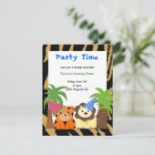 Einladung von Tiger und Lion zum Geburtstag (Stehend Vorderseite)