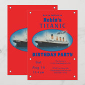 Einladung von Titanic Red Birthday (Vorne/Hinten)