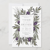 Einladung von toskanischen Oliven zur Hochzeit, (Vorderseite)