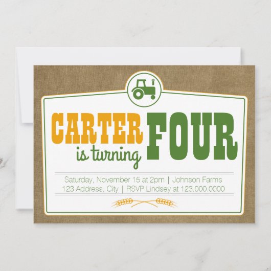 Einladung von Traktoren (Vorderseite)