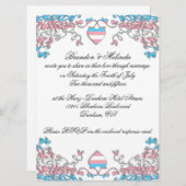 Einladung von Transgender Pride Hochzeit (Vorne/Hinten)