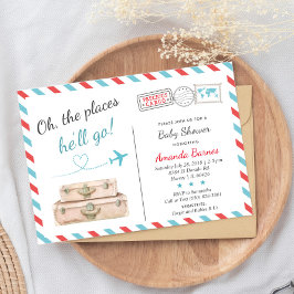 Einladung von Travel Baby-Dusche, Flugzeug lädt ei