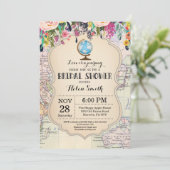 Einladung von Travel Bridal Duwer (Stehend Vorderseite)