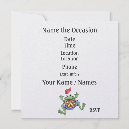 Einladung von Tree House (Rückseite)