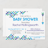 Einladung von Tribal & Arrow Baby Boy Shower (Vorne/Hinten)