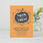 Einladung von Trick or Treat Pumpkin Halloween-Par (Stehend Vorderseite)