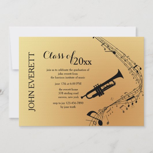 Einladung von Trompet Musical Instrument (Vorderseite)