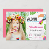 Einladung von Tropical Bird zum Geburtstag (Vorne/Hinten)